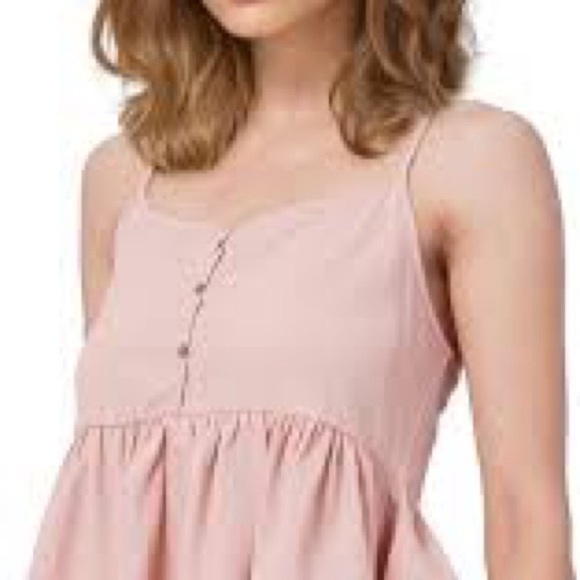 Abound Pink Pudding Cotton Babydoll Crop Tank Top NEW size MED - Picture 1 of 4